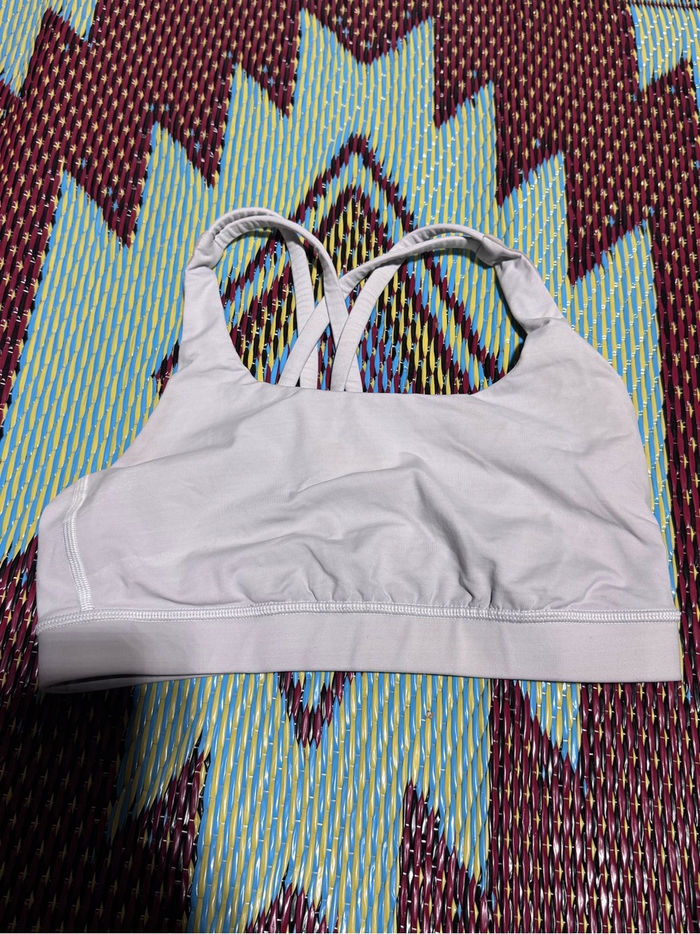 lululemon athletica White Free To Be Strappy Back Sports Bra